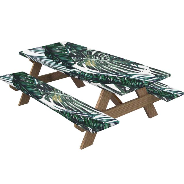 Picnic Table Cover with Bench Covers, Waterproof Windproof Camping