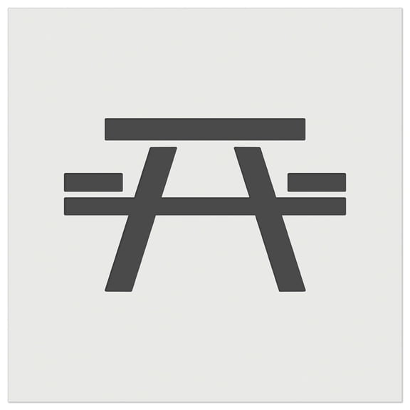 Picnic Table Solid DIY Cookie Wall Craft Stencil - 3.5 Inch