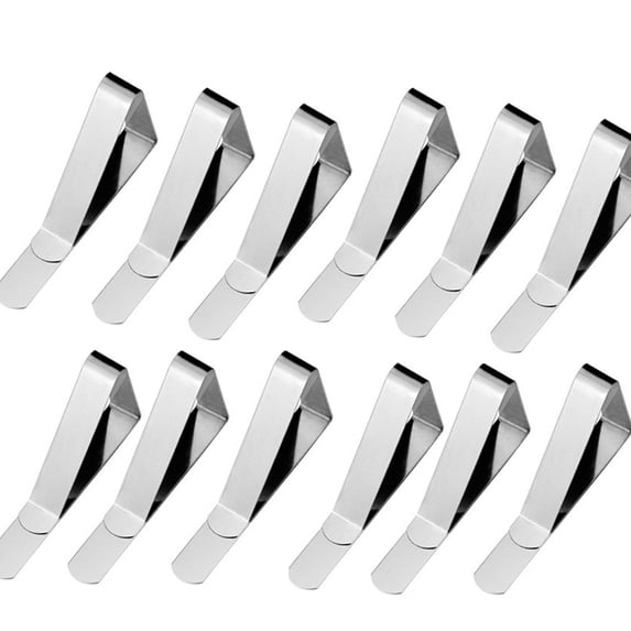 Picnic Tablecloth Clips 12 Pack Heavy Duty Stainless Steel Outdoor Table Cloth Clips Table Cloth Holder Clips for Patio Camping Picnics