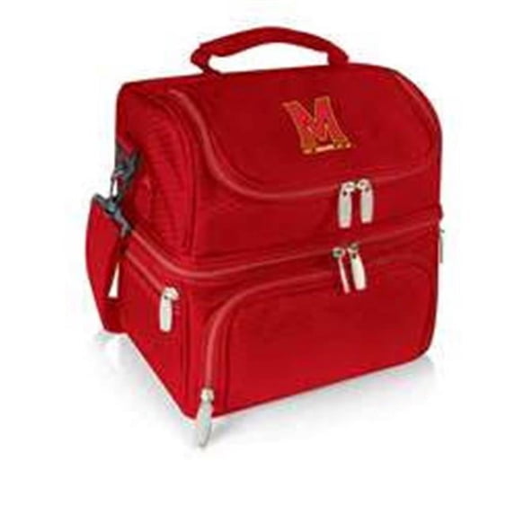Picnic Time 512-80-100-314-0 University of Maryland Terrapins-Terps Digital Print Pranzo Personal Cooler Lunch Box Tote, Red