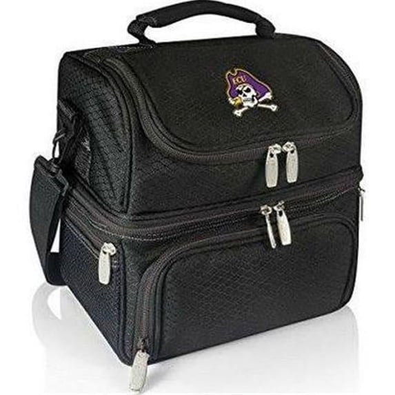 Picnic Time 512-80-175-874-0 East Carolina Pirates Digital Print Pranzo Personal Cooler Lunch Box Tote, Black