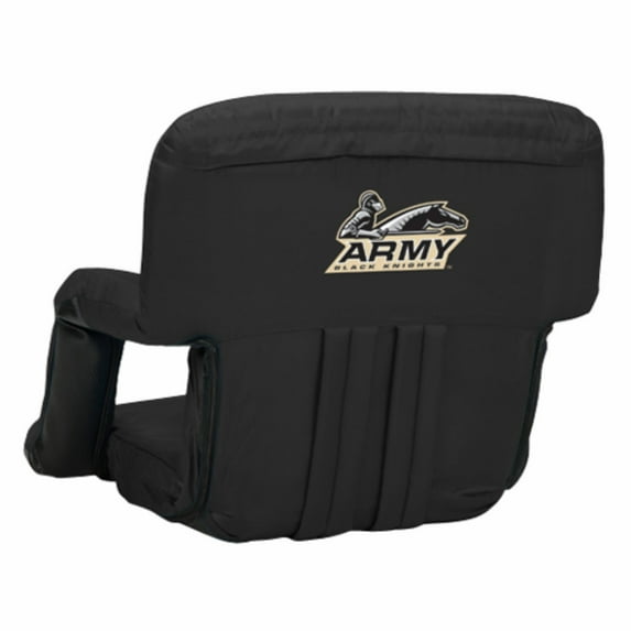 Picnic Time 618-00-179-764-0 Army, US Military Academy Black Knights Digital Print Ventura Stadium Seat, Black