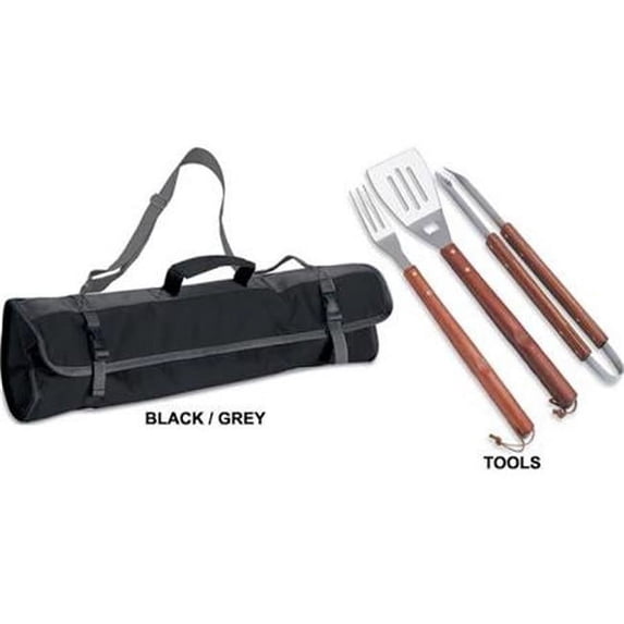 Picnic Time 749-03-175-844-0 Texas Christian University Horned Frogs Digital Print BBQ Set, Black