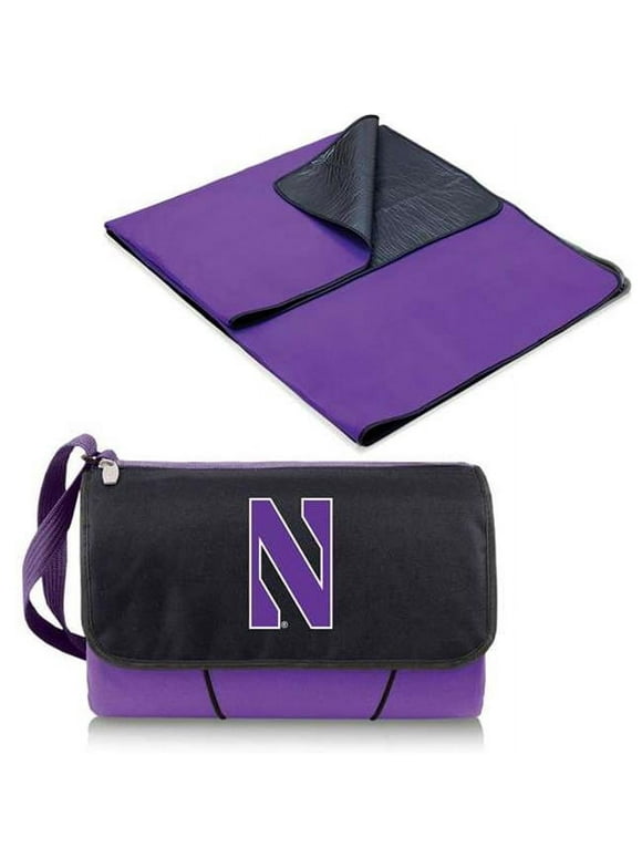 Picnic Time 820-00-101-434-0 Northwestern University Wildcats Digital Print NCAA Blanket Tote&#44; Purple