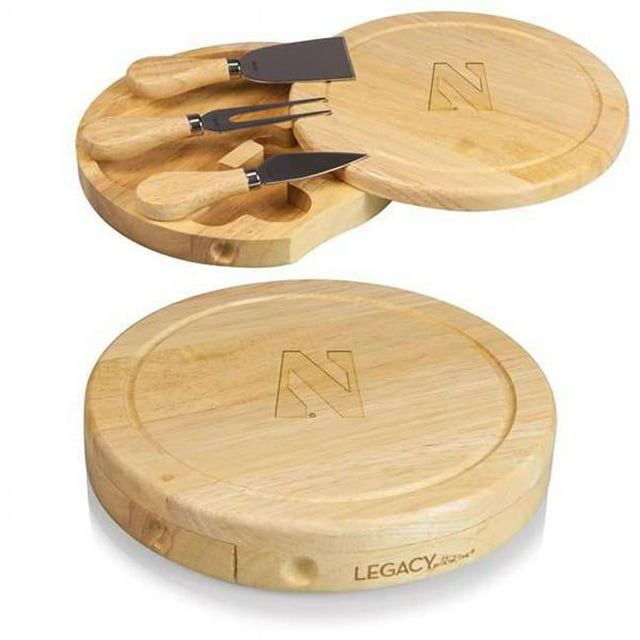Picnic Time 878-00-505-433-0 Northwestern University Wildcats Engraved Brie Cheese Board Set & Tools&#44; Natural