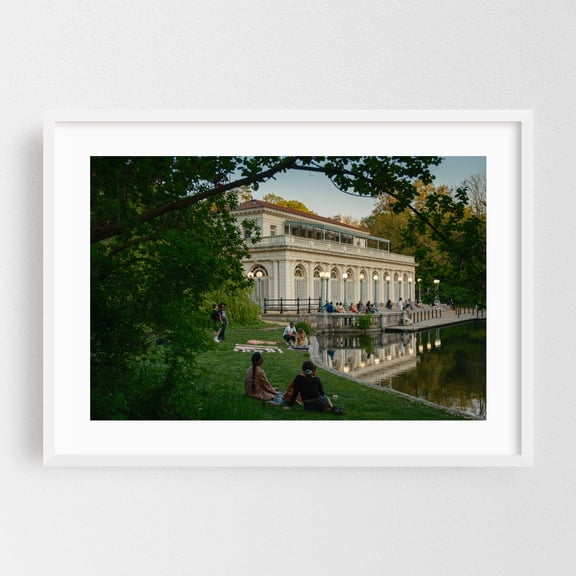 Picnic Time - Brooklyn New York Photography White Framed Wall Art Print 24 x 36 inches