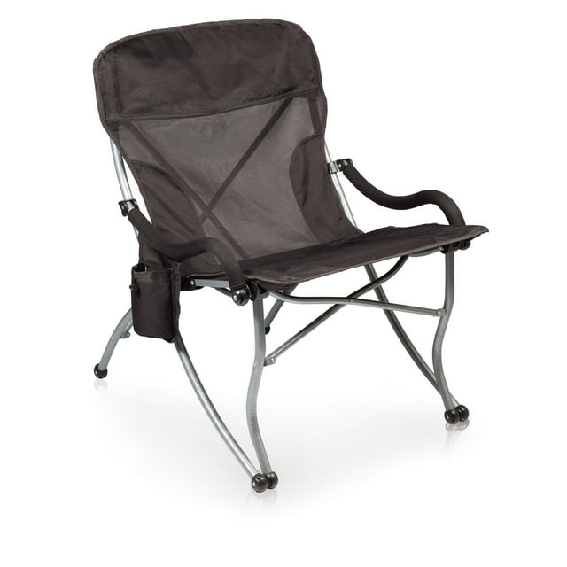Picnic Time PT-XL Portable Folding Camp Chair - Black