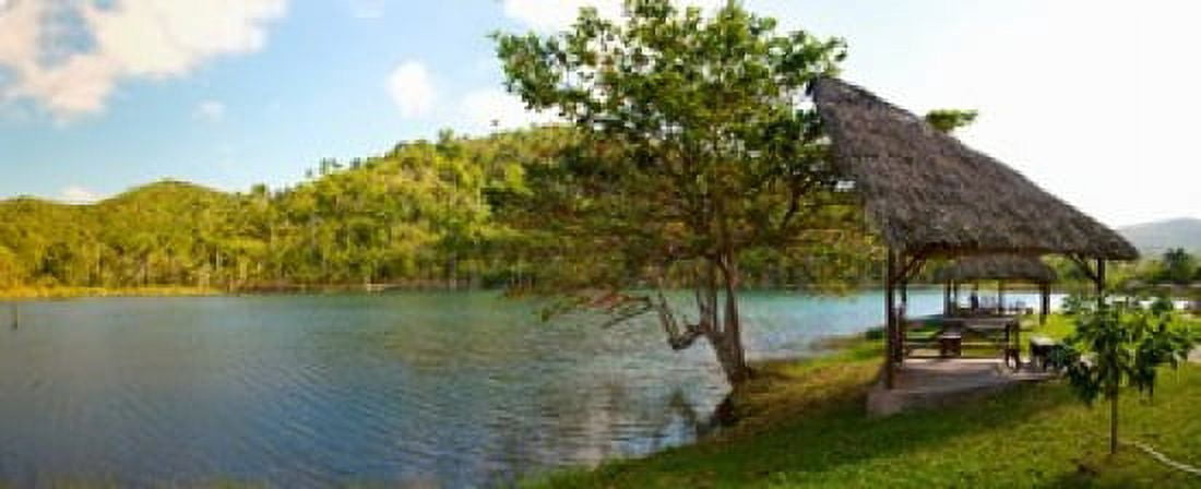 Picnic area at pond Las Terrazas Pinar Del Rio Province Cuba Canvas Art - Panoramic Images (30 x 13)