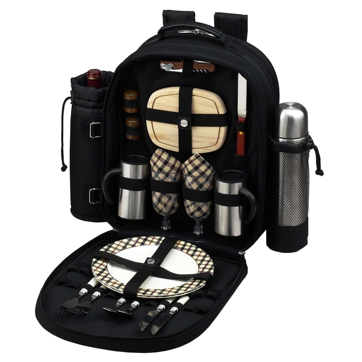 Picnic at Ascot Bold Coffee Picnic Backpack for 2