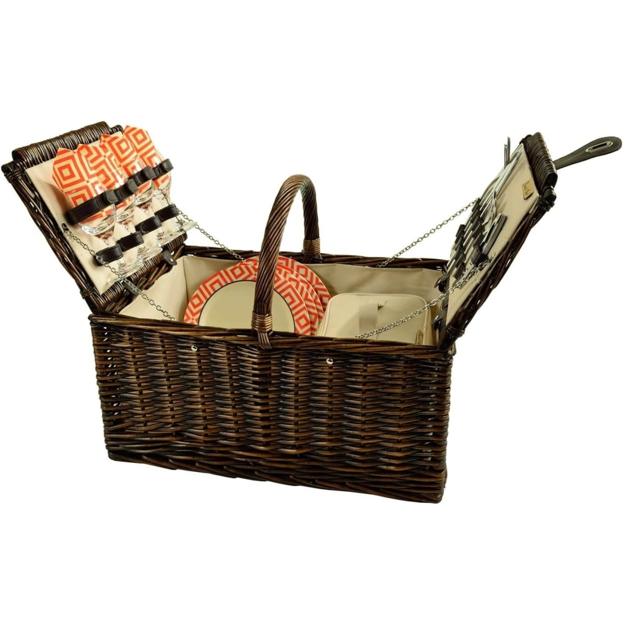 Picnic at Ascot Buckingham Picnic Basket for 4