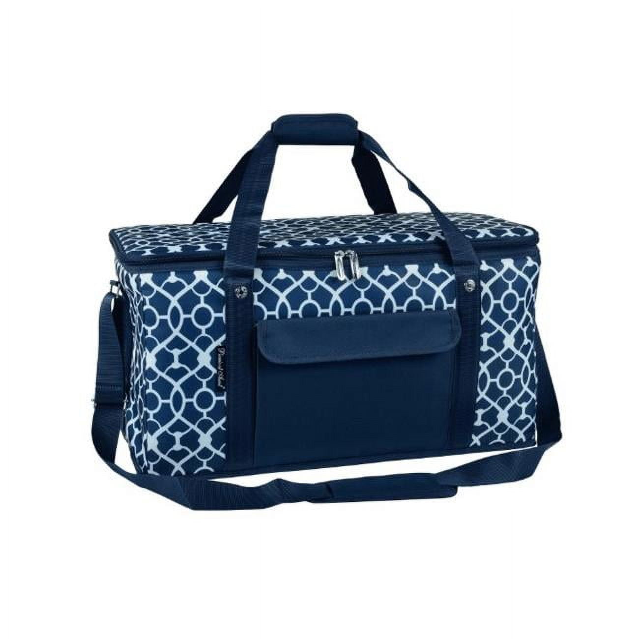 Picnic at Ascot Extra Large Hybrid Folding Cooler, Trellis Blue