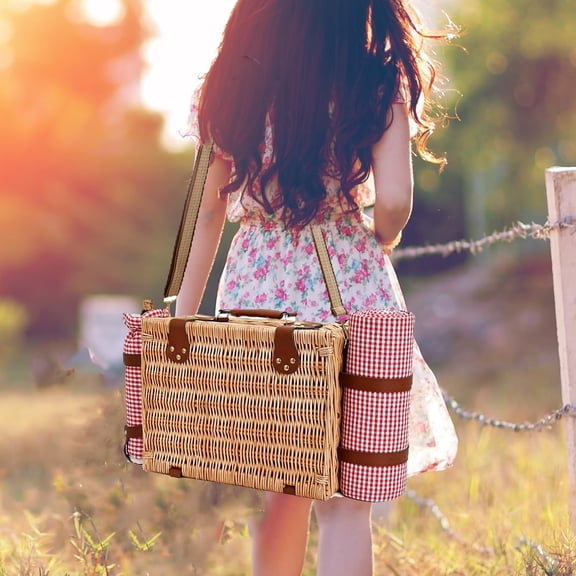 Picnic basket, suitable for camping and weddings. Different specifications and colors to choose from