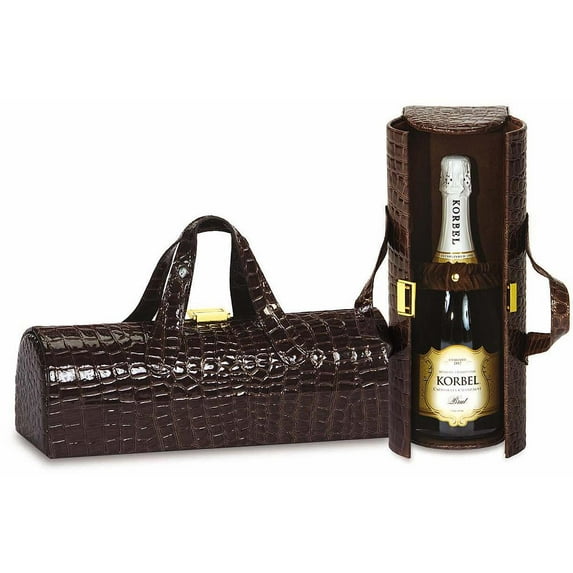 Picnic Plus Carlotta Clutch Wine Bottle Clutch Chocolate Croc