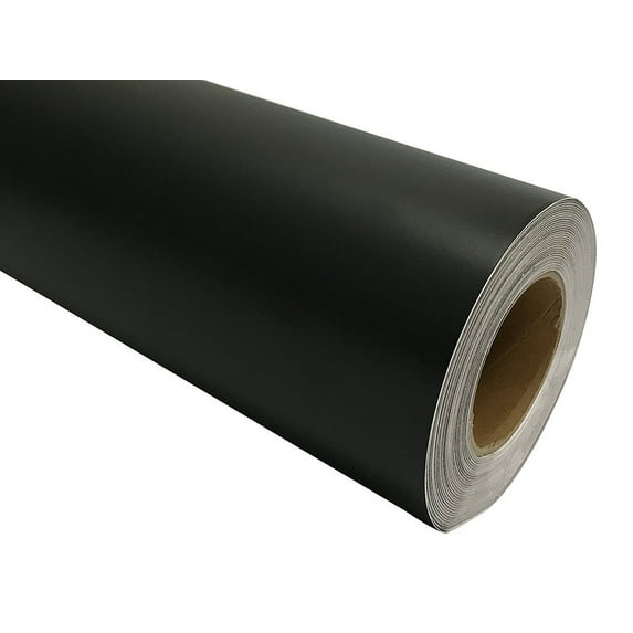 Picniva Matte Black Reposition-able Adhesive-Backed Vinyl for Craft Cutters 24" X 40 Ft