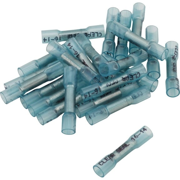 Pico 2260GT Solid Barrel Butt Connector, Blue 16-14 AWG, 25 Pc