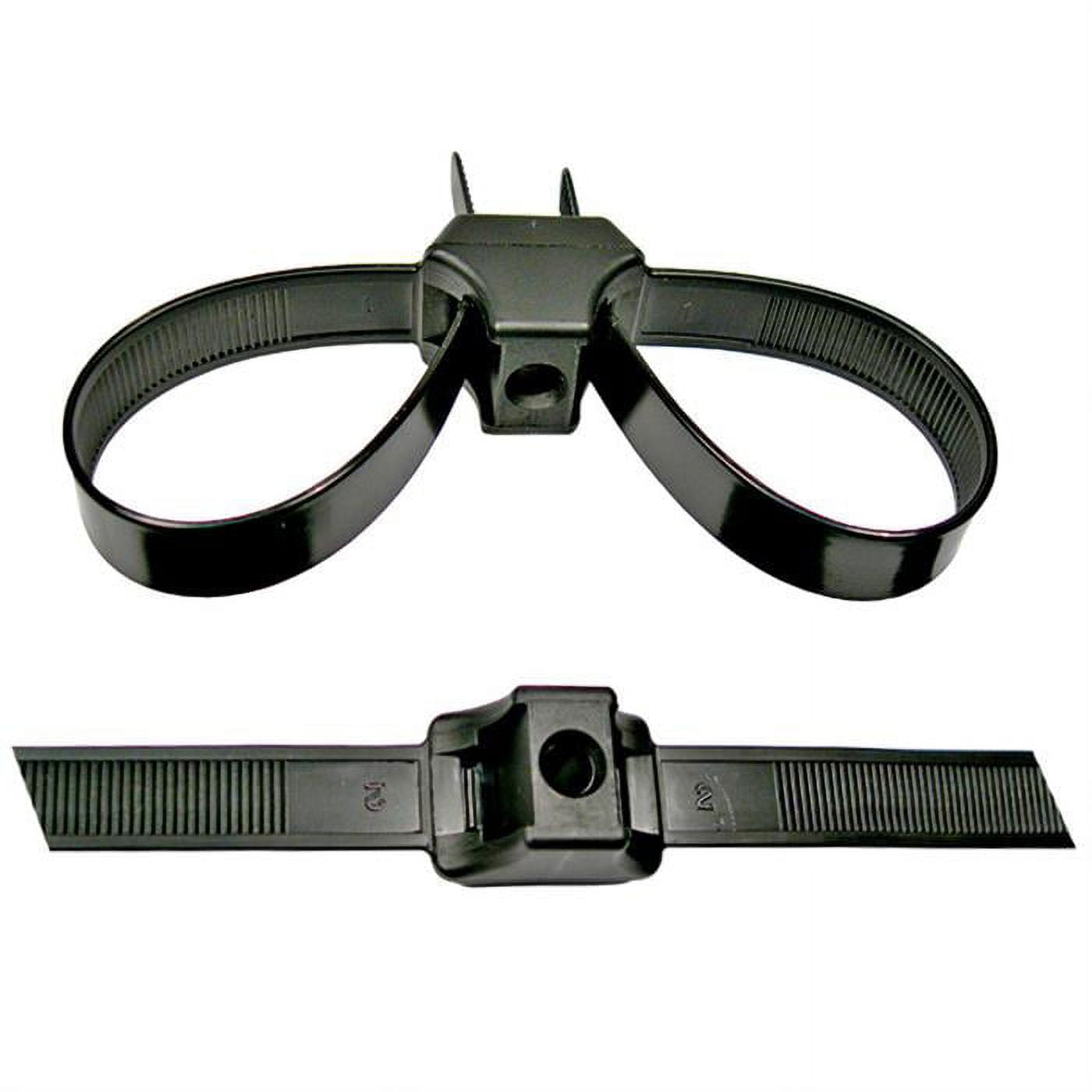 Pico 7083C 13 Inch Black Zip Tie With Dual Mount Holes, 5 Pc