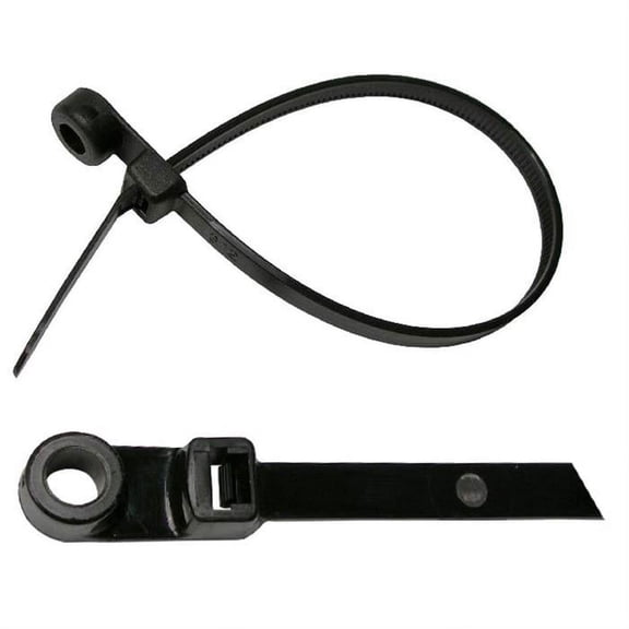 Pico 7097C 7 nch Black Zip Tie With Mount Hole, 25 Pc