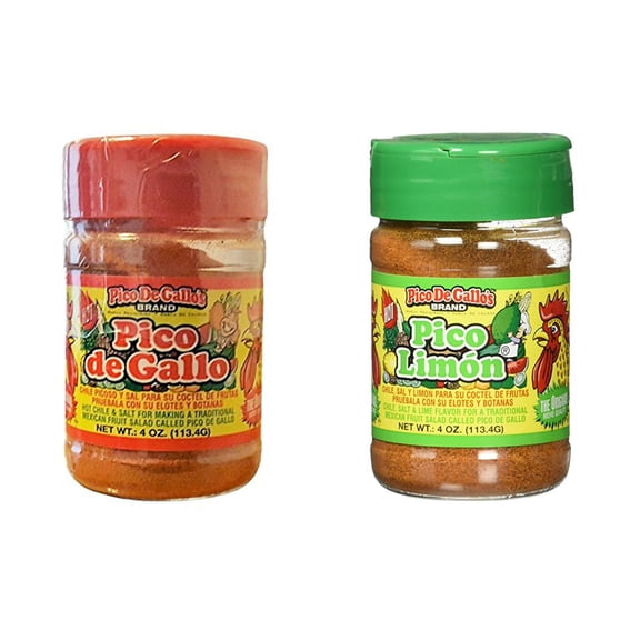 Pico De Gallo's AJH3&nbsp;Hot Chile and Salt & Pico Limon Seasoning Set , 4oz (Pack of 2)