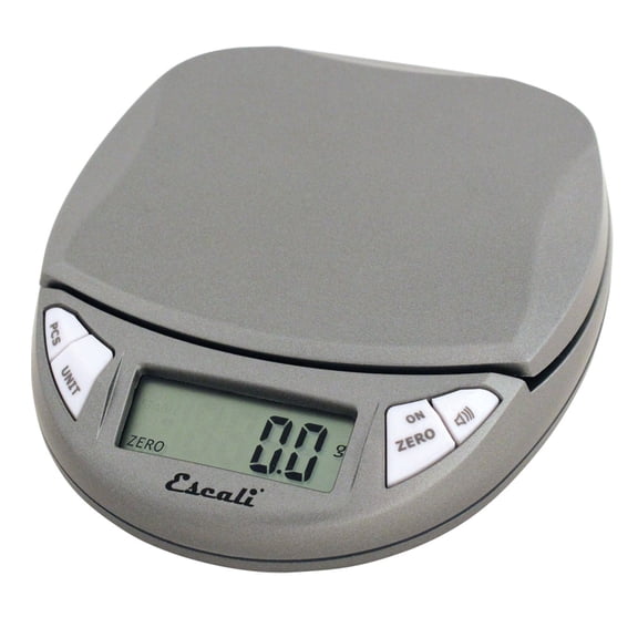 Escali Pico PR500S Precision Kitchen Food Scale for Baking and Cooking, Lightweight and Durable Design, LCD Digital Display, Lifetime ltd. Warranty, Metallic Small
