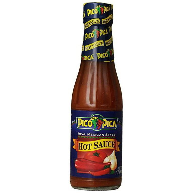 Pico Pica Real Mexican Style Hot Sauce, Spicy Condiment, 7 fl oz 