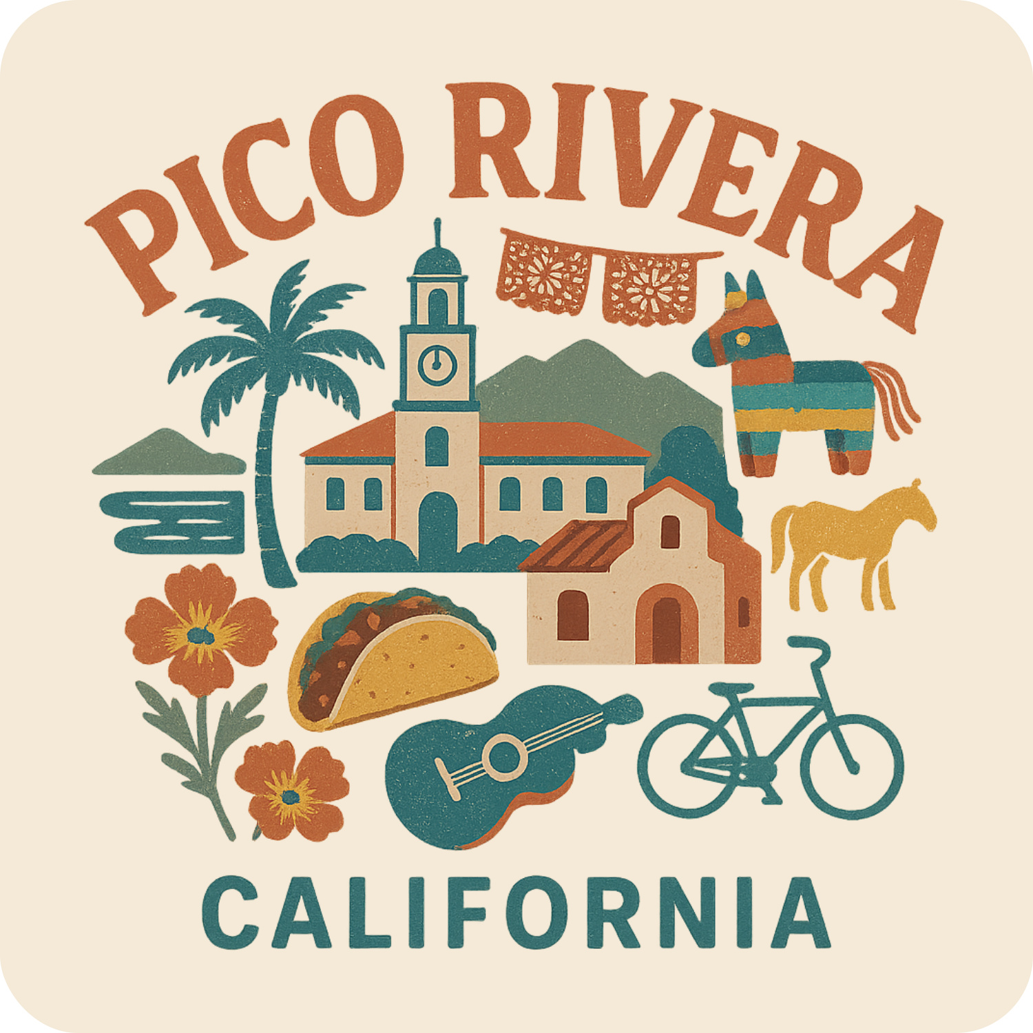 Pico Rivera California Keepsakes Souvenir Vinyl Sticker – Destination ...