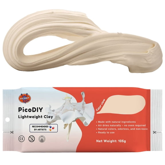 PicoDIY Lightweight Clay - Air Dry Clay, Ultra Light & Soft, Safe & Non-Toxic, Moldable & Flexible, DIY Modeling Clay for Anime Figures, Sculpting, Molding, Creative Art Crafts
