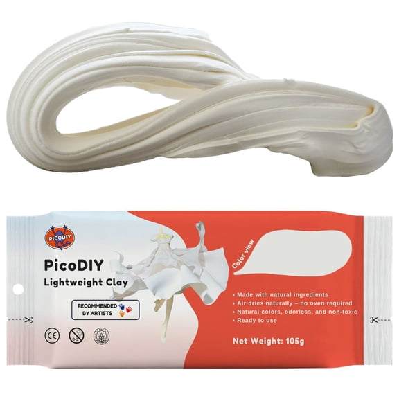 PicoDIY Lightweight Clay - Air Dry Clay, Ultra Light & Soft, Safe & Non-Toxic, Moldable & Flexible, DIY Modeling Clay for Anime Figures, Sculpting, Molding, Creative Art Crafts