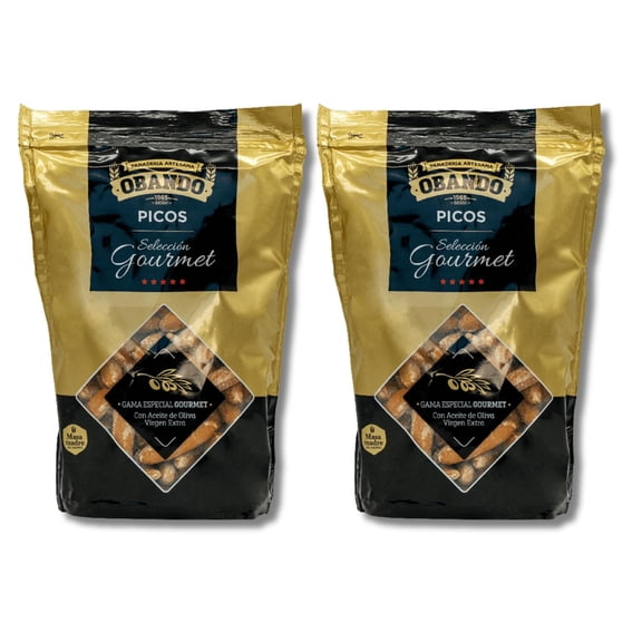 Picos Gourmet with Masa Madre  2 Pack (140 g / 4.9 oz Each)  Artisan Spanish Breadsticks with Wheat Flour and Extra Virgin Olive Oil and Masa Madre