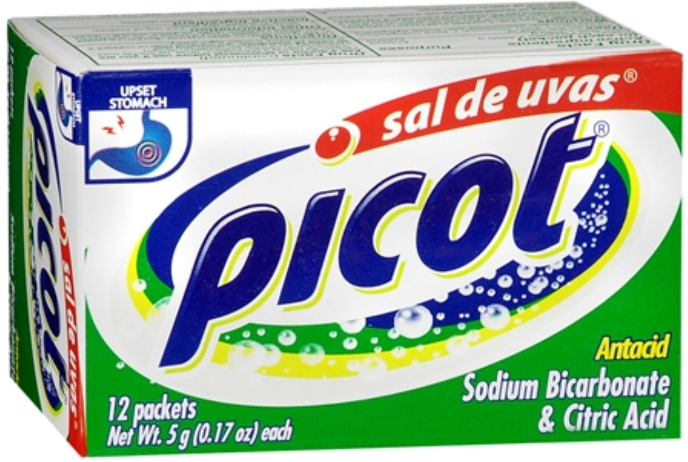 Picot Antacid Effervescent Powder with Sodium Bicarbonate & Citric Acid 12 ea (Pack of 2)