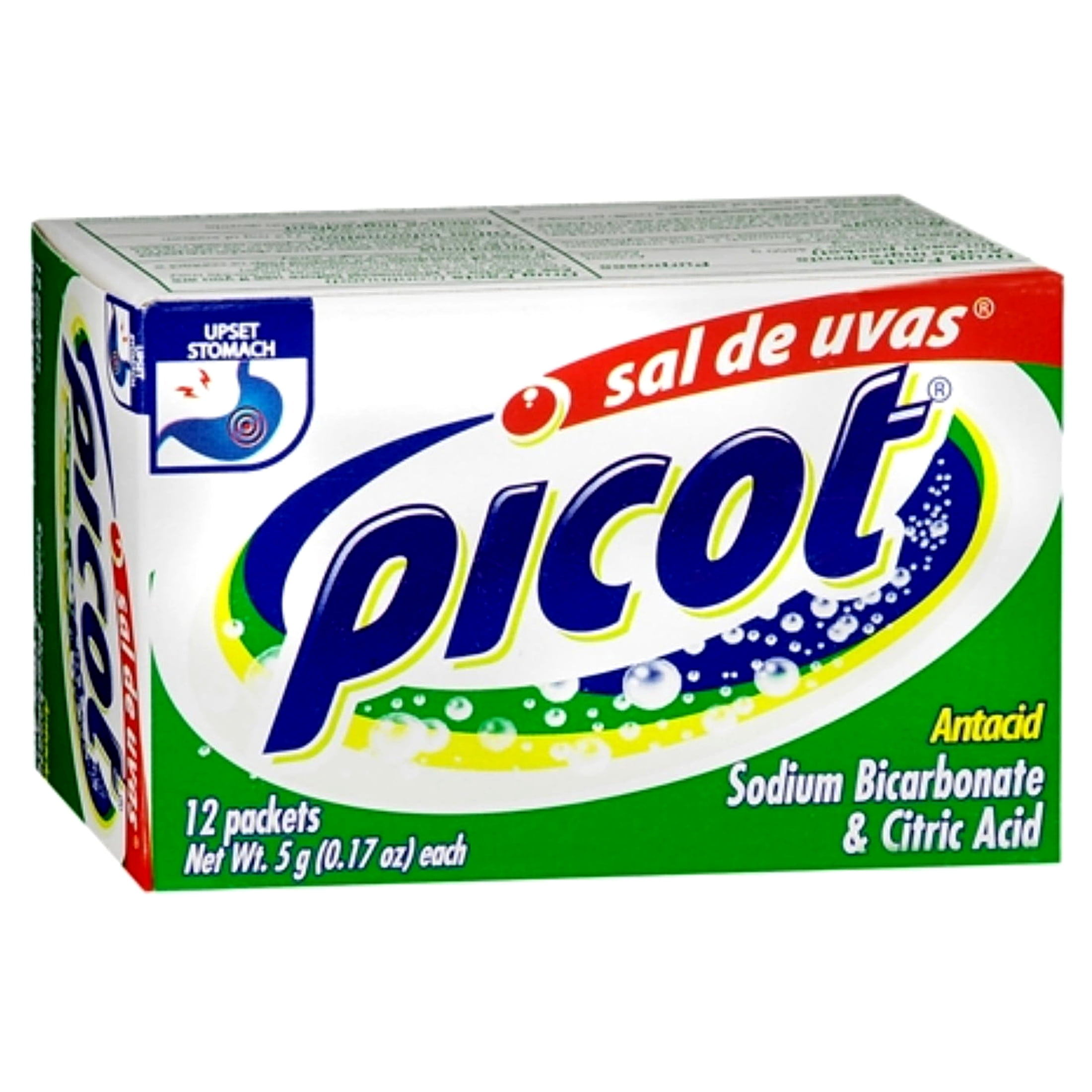 Picot Antacid Effervescent Powder with Sodium Bicarbonate & Citric Acid 12 ea (Pack of 6)