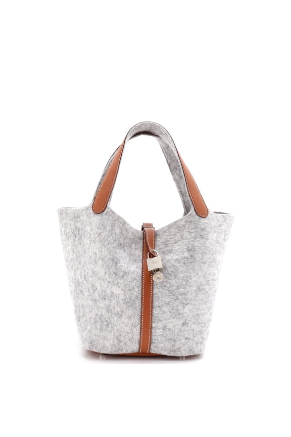 Picotin Lock Bag Felt with Leather MM By Rebag