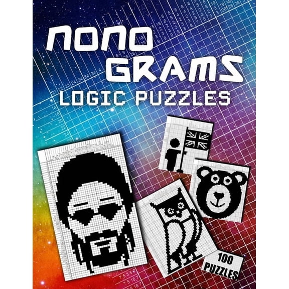Picross Nonograms Puzzle Book - Hanjie Pixel Logic: 100 Challenging Puzzles Easy To Hard Japanese Crosswords Griddlers P, (Paperback)