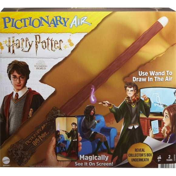 Pictionary Air Harry Potter Family Game for Kids & Adults with Light Wand & Picture Clue Cards