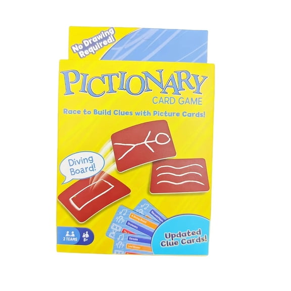Pictionary, English Version of the Card Game, Board Game, a Must-Have Game for Parties, Suitable as a Gift