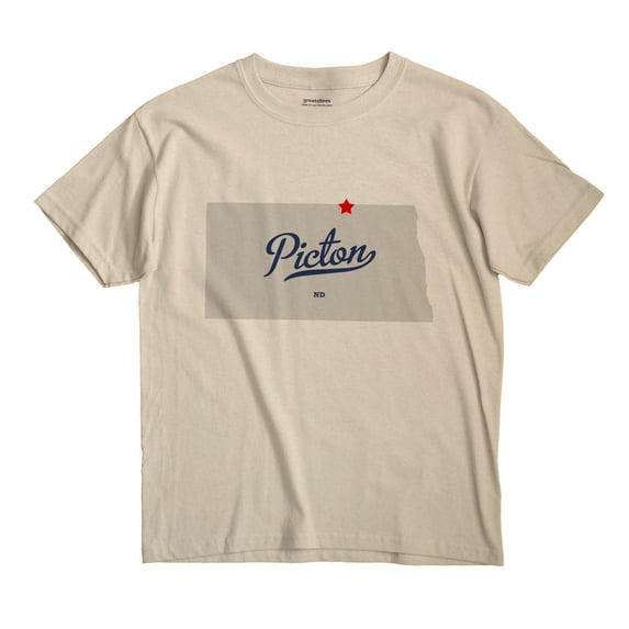 Map Reipce Picton North Dakota Map Graphic T-Shirt - Walmart.com