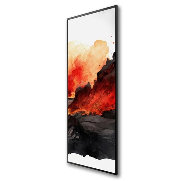 Pictorem C1FC16481QW6BS 16 x 48 in. Minimalist Flow - White Framed Canvas Wall Art for Home Decor