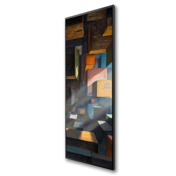Pictorem C1FC1648BFZBNS 16 x 48 in. Boxed Up - White Framed Canvas Wall Art for Stylish Home Decor