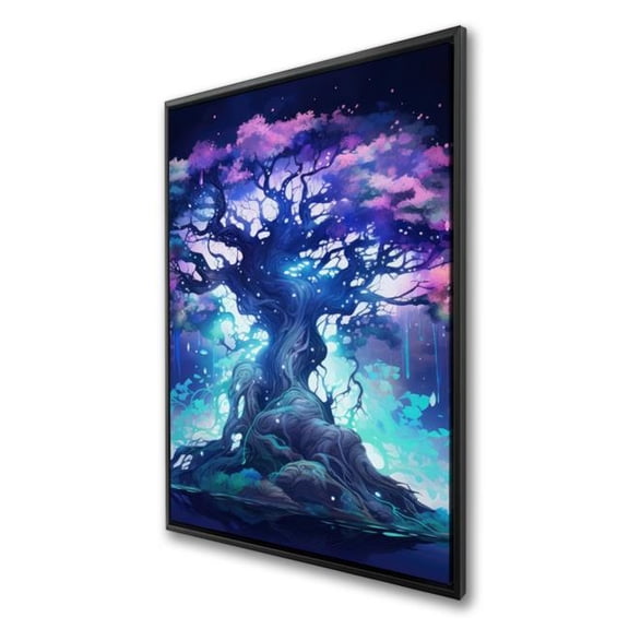 Pictorem C1FC2436QKMJJL 24 x 36 in. Make A Wish Purple Framed Canvas Wall Art - Home Decor Accent