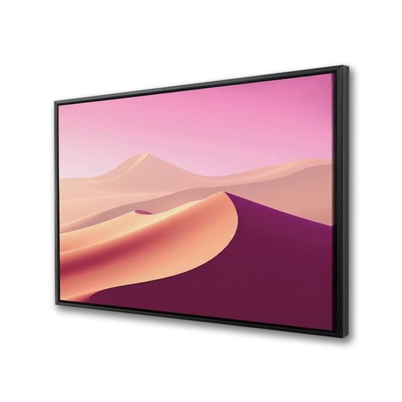 Pictorem C1FC2436XNXHZP 24 x 36 in. Calm Dunes - Beige Framed Canvas Wall Art for Home Decor