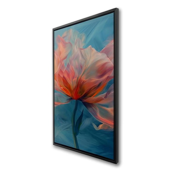 Pictorem C1FC244884FZB5 24 x 48 in. Blend - Red Framed Canvas Wall Art for Modern Home Decor