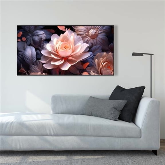 Pictorem C1FC2448SXFWDJ 24 x 48 in. Sublime Light - White Framed Canvas Wall Art for Home Decor
