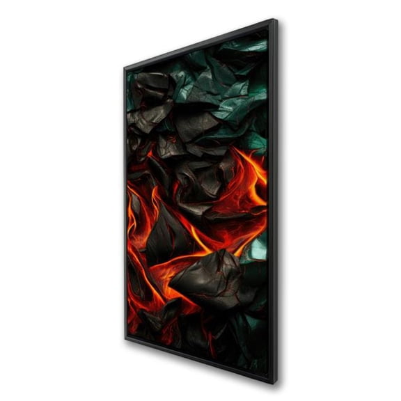 Pictorem C1FC2448WZMVWP 24 x 48 in. Imminent Rupture - Black Framed Canvas Wall Art