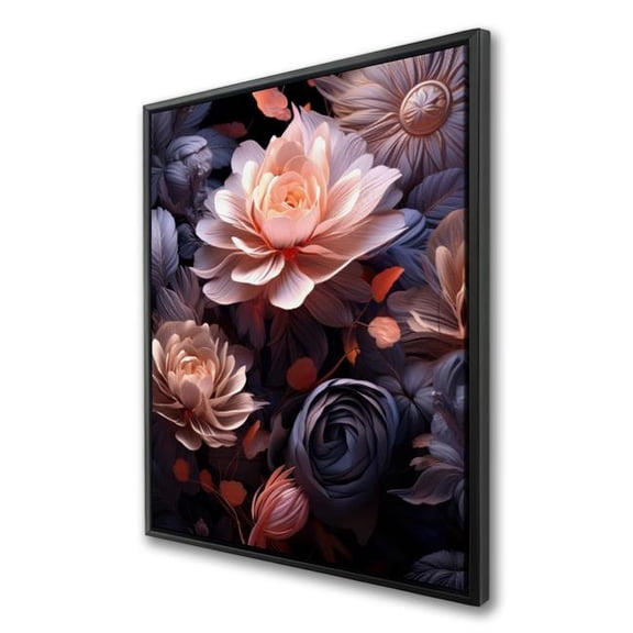 Pictorem C1FC36486RC0JV 36 x 48 in. Sublime Light - Coral Framed Canvas Wall Art for Home Decor