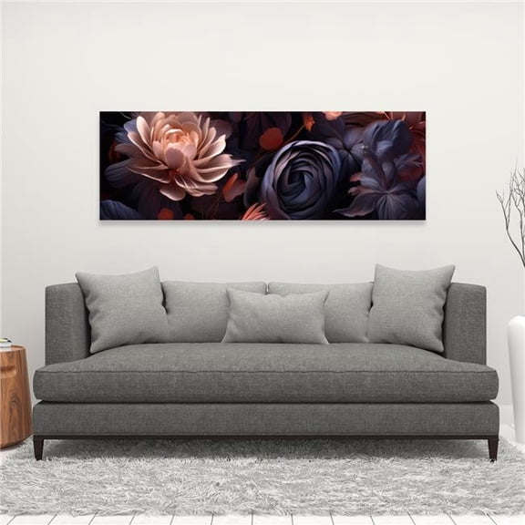 Pictorem C1RC1648PLS9WV 16 x 48 in. Sublime Light - Purple Canvas Wall Art for Elegant Home Decor
