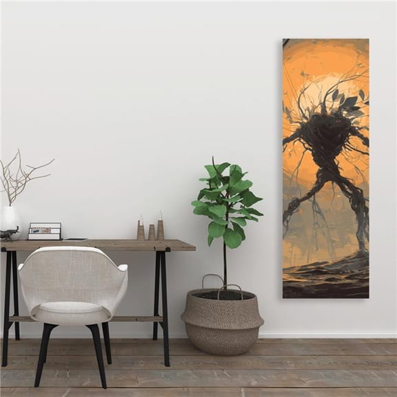 Pictorem C1RC2060DBUBAW 20 x 60 in. Final Warning - Gray Canvas Wall Art for Modern Spaces