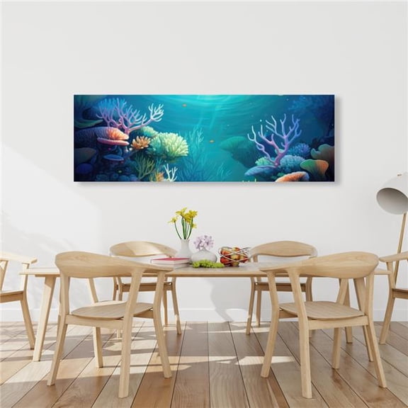 Pictorem C1RC2060U83G2P 20 x 60 in. Filled with Life - Green Canvas Wall Art for Home Decor - Eco-Friendly