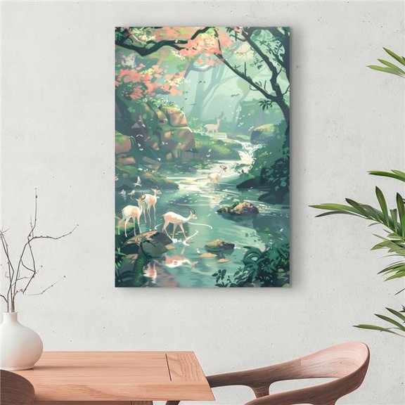 Pictorem C1RC24363PY469 24 x 36 in. Sipping - White Canvas Wall Art for Elegant Home Decor Ideas