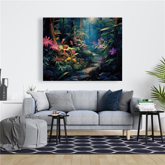 Pictorem C1RC4860BGM3WK 48 x 60 in. Against All Odds - Green Canvas Wall Art for Home Decor