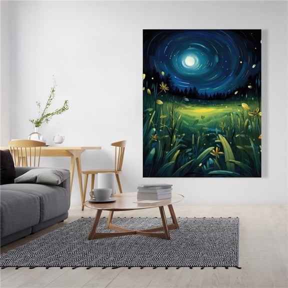 Pictorem C1RC4860ML7GHF 48 x 60 in. Between Grass Blades - Green Canvas Wall Art - Nature Art