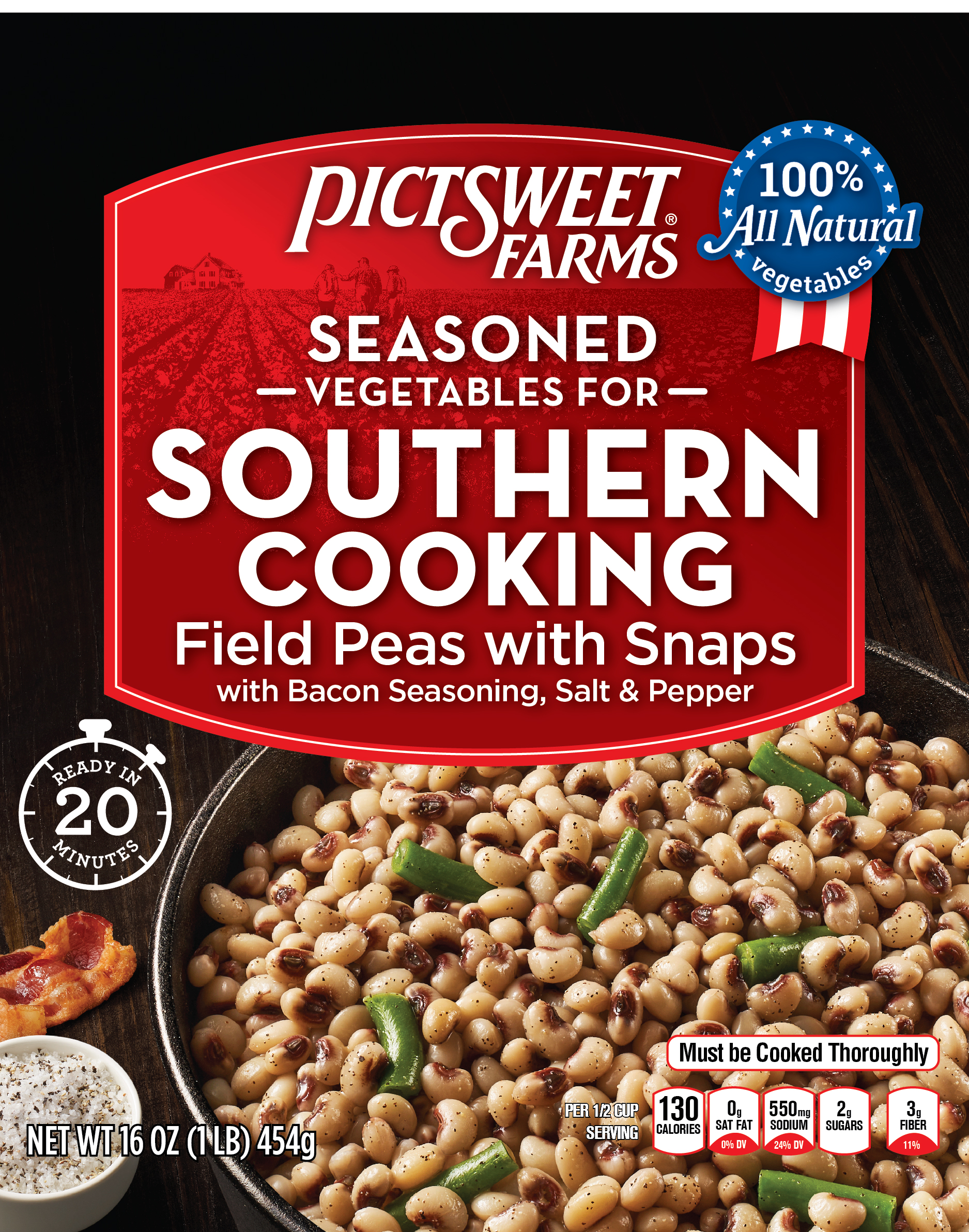 Pictsweet Farms® Seasoned Vegetables for Southern Cooking, Field Peas